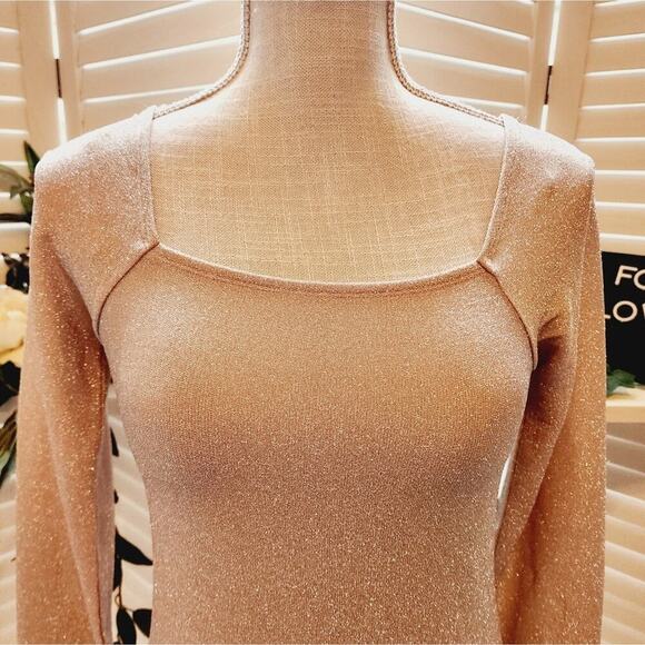 CALVIN KLEIN BEIGE SPARKLE SWEATER SIZE SMALL - Picture 2 of 5